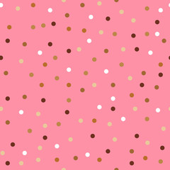 Pattern with gold sparkles on a pink background.