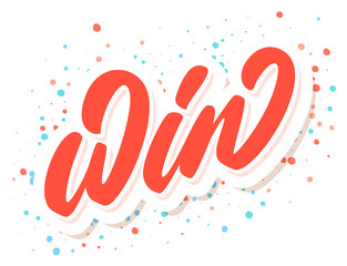 Win. Vector lettering.