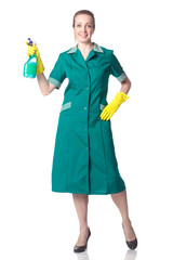 Portrait of middle-aged woman housekeeper