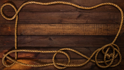 old rope wooden