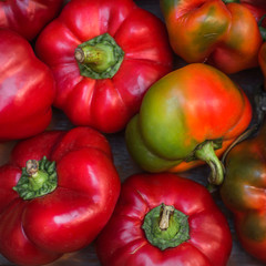red hot pepper round shape natural background