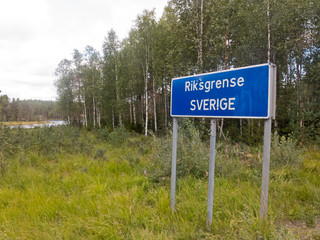 An der Grenze von Norwegen nach Schweden in der N&auml;he von Eda V&auml;rmland.