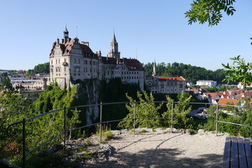 Aussichtspunkt in Sigmaringen mit Blick zum Schloss