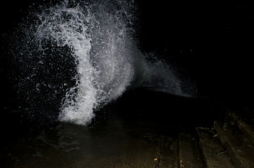 Splashing wave on the Black sea. © lindama