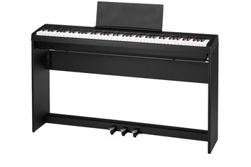 black piano isolated