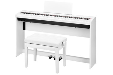 white piano and banquet isolated	