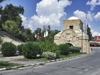 Kyrenia Gate at the edge of the old walled city part of Nicosia, capital of Cyprus. Cypurs,...