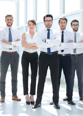 Fototapeta premium in full growth.successful business team standing together.