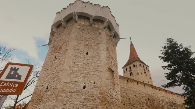 Medieval fortress in Aiud city, Romania, Europe - cca. 2017