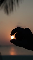 Pinching the sun - Maldives