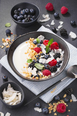Yogurt bowl with fresh berries