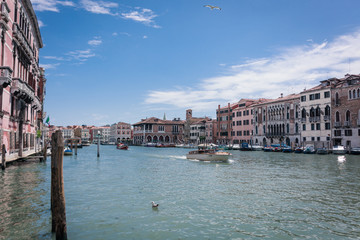 Venedig Impression Boote auf Wasser