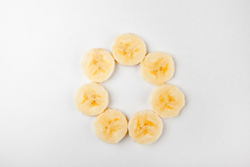 Banana white background 