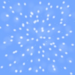 Obraz premium snowflakes falling on bright blue background with bokeh