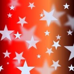 white stars on red background