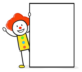 Clown / Textfl&auml;che leer / Lustig / Witz 