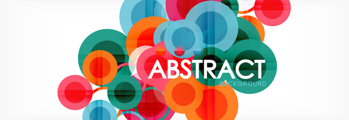 Circle composition abstract background