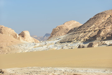 Aqabat mountains in Sahara, Egypt