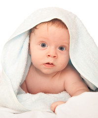 baby and towel