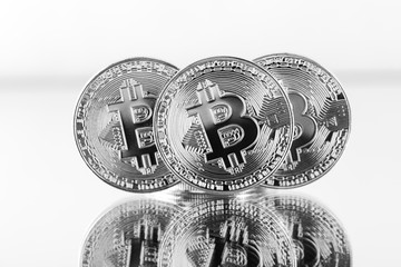 bitcoin isolated on a white background