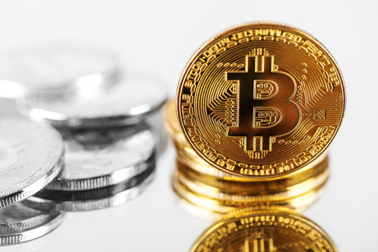 bitcoin isolated on a white background