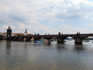 view of the charles bridge in prague