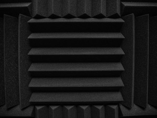 Close up of studio sound acoustical foam 