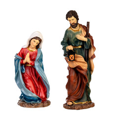 Scene of the nativity: Mary, Joseph and the Baby Jesus