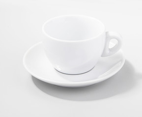 white coffe cup on white background
