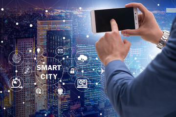 Smart city in innovation concept