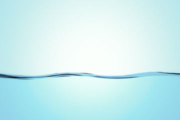 Line the surface of the water in blue. Color the background.