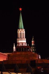 Moscow Kremlin. Color night photo.