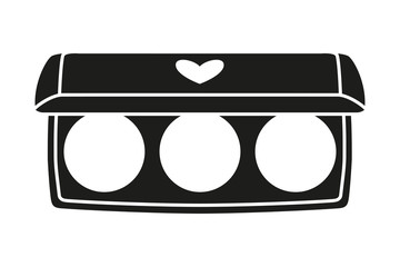 Black and white eyeshadow palette silhouette