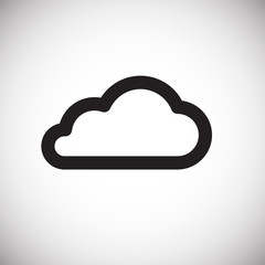 Cloud storage on white background icon