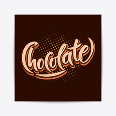 Hand drawn Happy chocolate day typography lettering