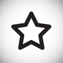 Star favorites on white background icon