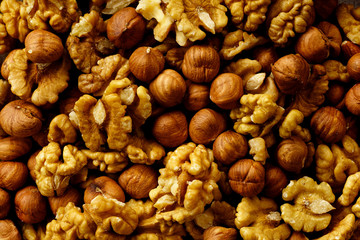 Overhead image of a group of various nuts