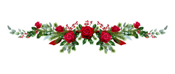Holiday roses divider