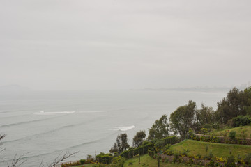See view and landscape from Barranco neighborhood in Lima, Perù