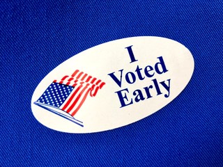 I voted early sticker