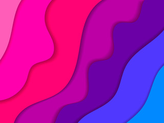 Colorful paper cut background. Vector illustration
