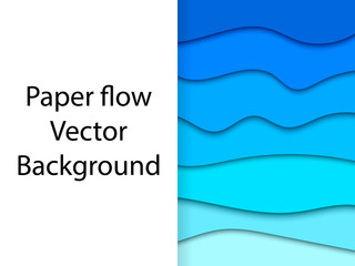 Sea paper cut background. Vector illustration