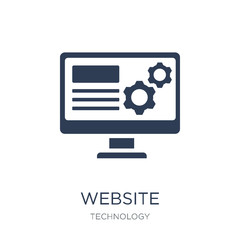 Website Optimization icon. Trendy flat vector Website Optimization icon on white background from Technology collection