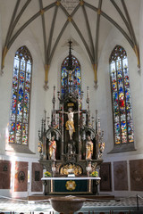Fototapeta na wymiar Altar of the Sankt Martin church of Memmingen (Germany).