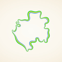Gabon - Outline Map