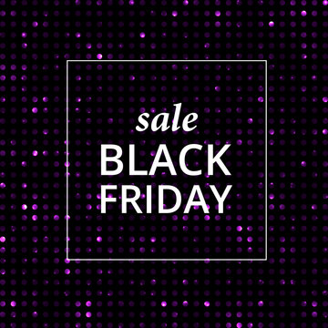 Vector sale shining banner black friday lable