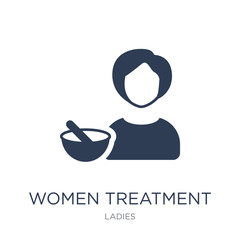 Women Treatment icon. Trendy flat vector Women Treatment icon on white background from Ladies collection