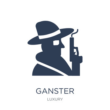 Ganster icon. Trendy flat vector Ganster icon on white background from Luxury collection