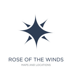 Rose of the Winds icon. Trendy flat vector Rose of the Winds icon on white background from Maps and Locations collection
