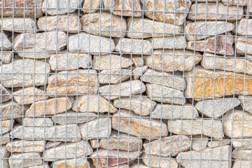 Gabionenzaun als Textur oder Hintergrund